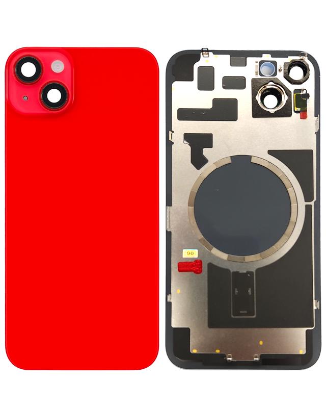 Tapa trasera con placa y magnetico MagSafe para iPhone 14 Plus (Rojo) sin logo