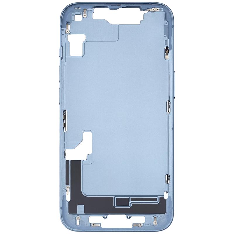 Carcasa intermedia con botones de encendido y volumen para iPhone 14 (Usada OEM Grado C) (Version EE.UU.) (Azul)