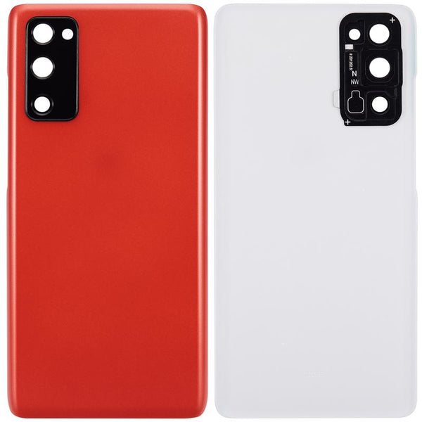 Tapa trasera con lente de camara para Samsung Galaxy S20 FE 5G (Rojo Nube)