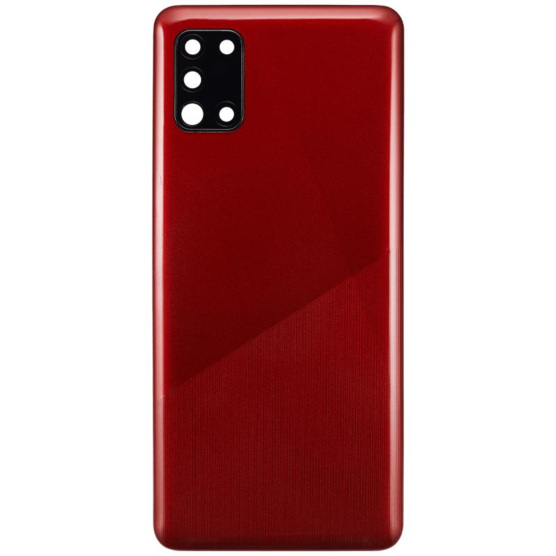 Tapa trasera con lente de camara para Samsung Galaxy A31 (Prism Crush Red)