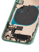 Tapa trasera con componentes pequeños pre-instalados para iPhone 11 (Verde)