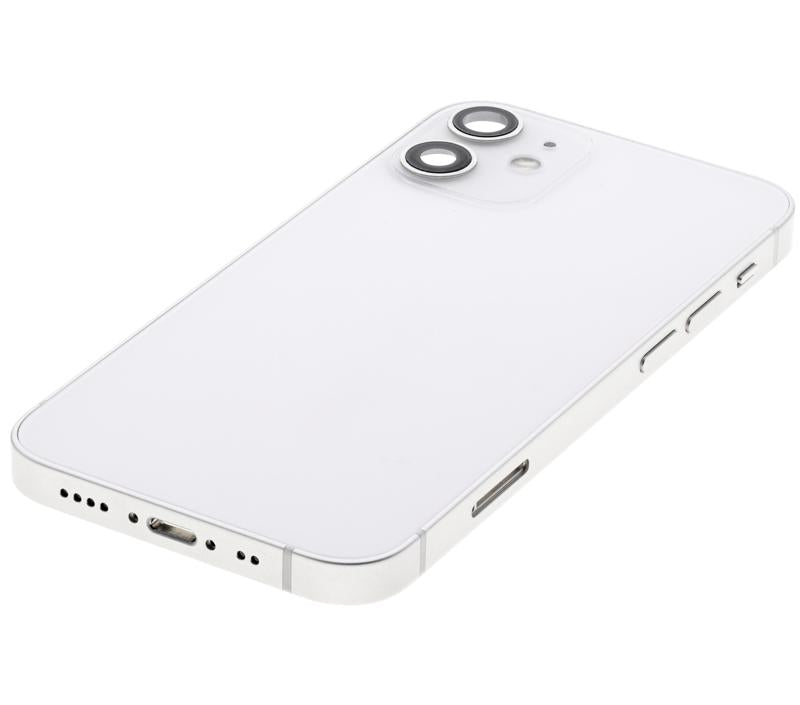 Tapa trasera con componentes pequenos pre-instalados para iPhone 12 Mini (Version US) (Original Usado: Grado B) (Blanco)