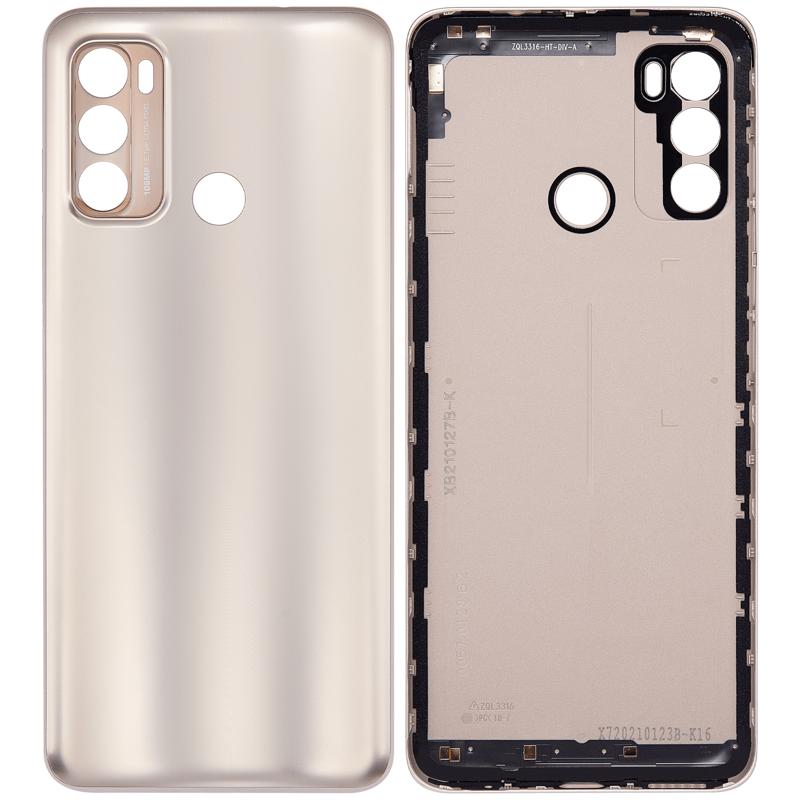 Tapa trasera de cristal para Motorola Moto G60 (XT2135-1 / 2021) (Champagne)