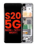 Pantalla OLED con marco para Samsung Galaxy S20 5G (Marco no Verizon 5G UW) Cloud White