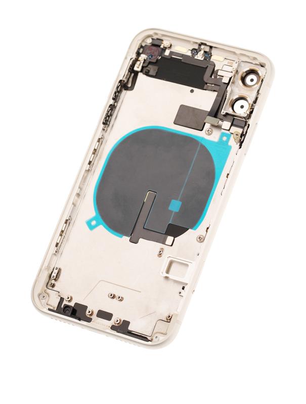 Tapa trasera con componentes pequenos pre-instalados para iPhone 11 Pro Max (Usado original Grado C) (Plata)