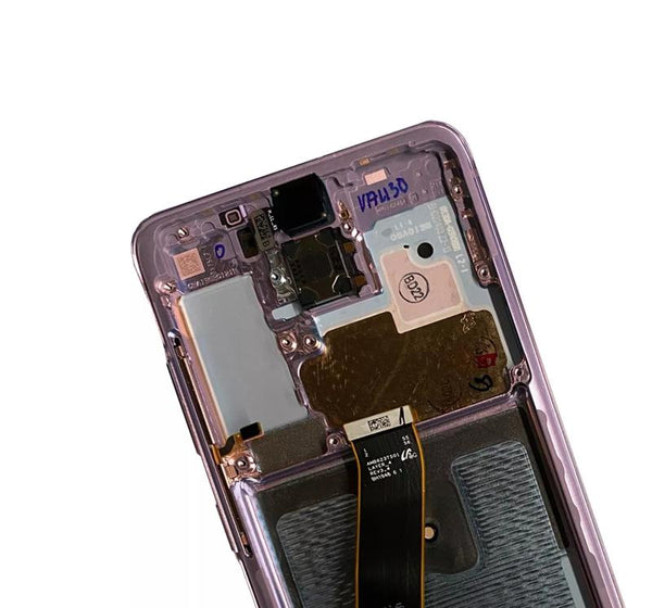 Pantalla OLED con marco para Samsung Galaxy S20 5G (Marco no para Verizon 5G UW) original (Rosa nube)