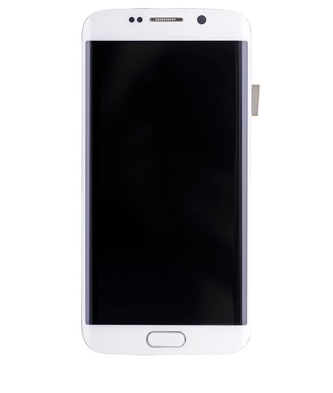 Pantalla OLED para Samsung Galaxy S6 Edge con marco (Blanco Perla)