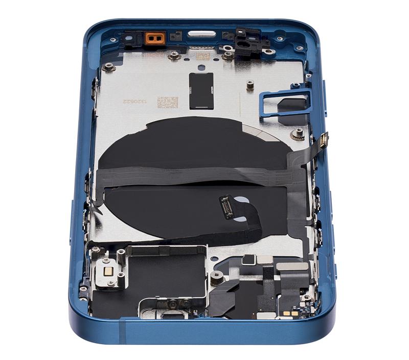 Tapa trasera con componentes pequeños para iPhone 13 Mini (Versión Internacional) (Sin Logo) (Azul)