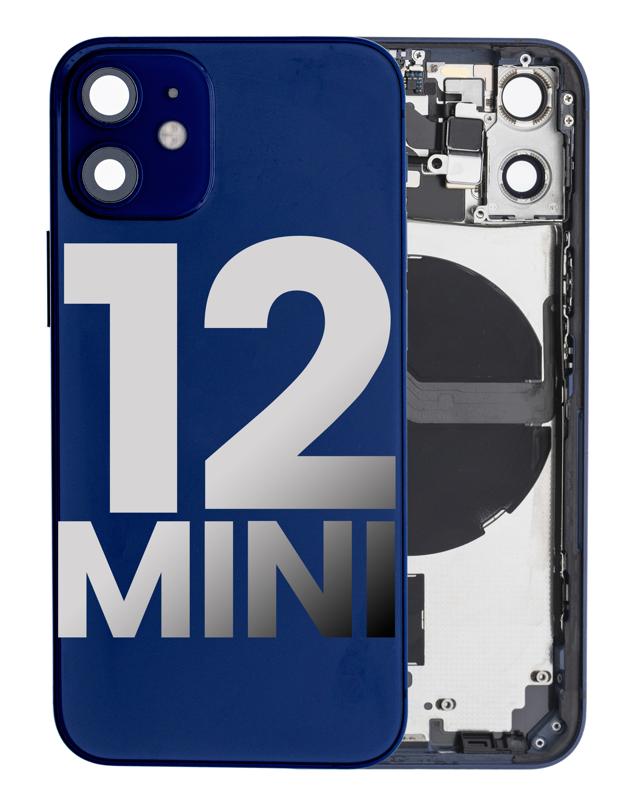 Tapa trasera para iPhone 12 Mini con componentes pequenos pre-instalados (Version Internacional) (Azul)