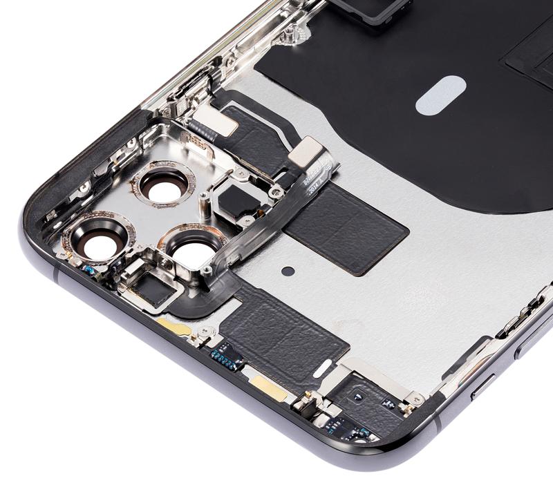 Tapa trasera para iPhone 11 Pro Max con componentes pequenos pre-instalados (Gris Espacial)