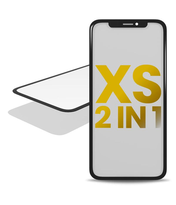 Vidrio frontal con marco y OCA pre-instalada para iPhone XS