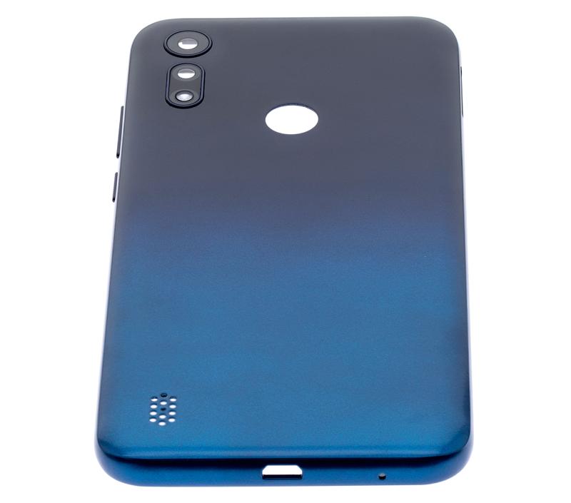 Tapa trasera de vidrio para Motorola Moto E6S (XT2053 / 2020) (Azul Pavo Real)