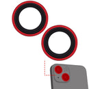 Protector de lente de camara para iPhone 14 / 14 Plus (Rojo) (Transparente)