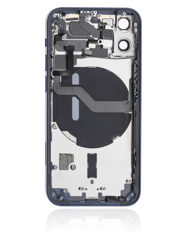 Tapa trasera para iPhone 12 Mini con componentes pequenos pre-instalados (Version EE.UU.) (Azul)