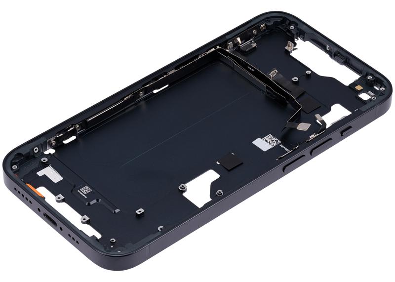 Carcasa media con botones de encendido y volumen para iPhone 14 (version US) (Aftermarket Plus) (Midnight)