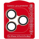 Protector de lente de camara para iPhone 14 Pro / 14 Pro Max (Oro) (Transparente)