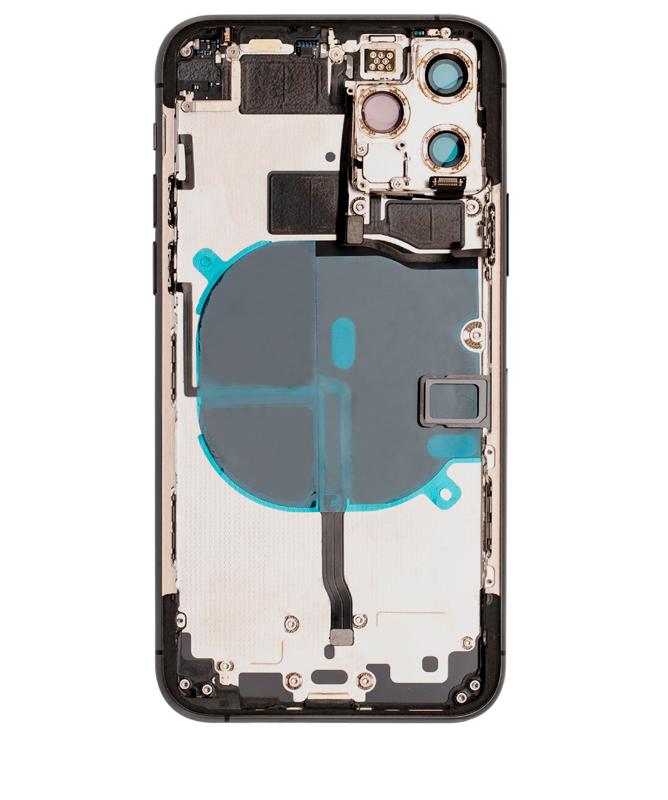 Tapa trasera con componentes pequeños preinstalados para iPhone 11 Pro (Usado, original, Grado A) (Gris espacial)