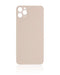 Tapa trasera con adhesivo 3M para iPhone 11 Pro Max (Sin logo / Orificio grande para camara) (Dorado)
