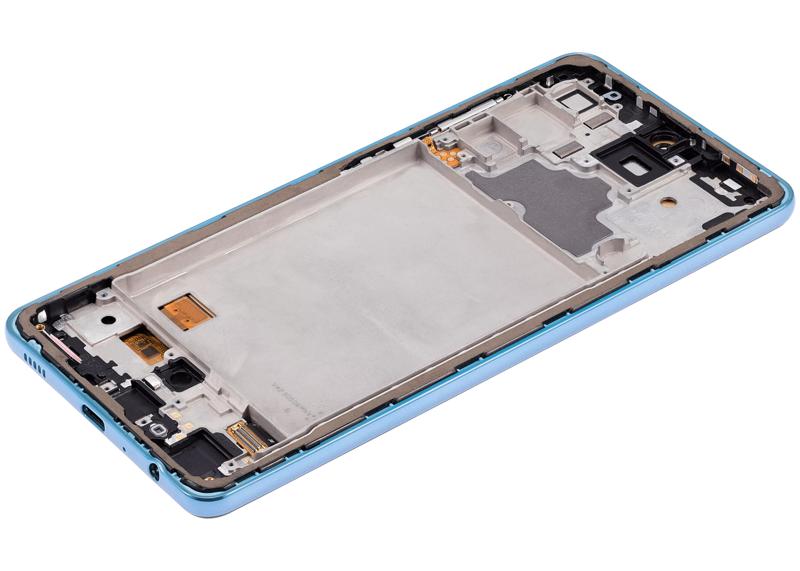 Pantalla OLED con marco para Samsung A72 (A725 / 2021) Azul