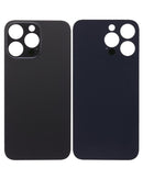 Tapa trasera para iPhone 14 Pro Max con adhesivo 3M (Orificio grande para camara, Negro Espacial)