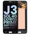 Pantalla OLED para Samsung Galaxy J3 / Sol 4G / Express Prime / Amp Prime (J320 / 2016) original sin marco (Negro)