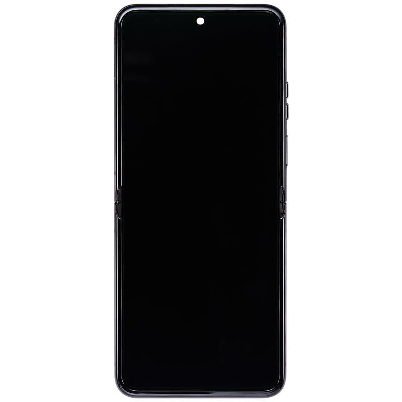 Pantalla OLED con marco para Motorola Moto Razr+ (XT2321-3 / 2023) Negro Infinito