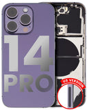 Tapa trasera para iPhone 14 Pro con componentes pequenos preinstalados (Version EE.UU) (Original usado: Grado C) (Morado oscuro)