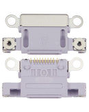 Puerto de carga para iPhone 14 / 14 Plus (Morado) (Paquete de 10)