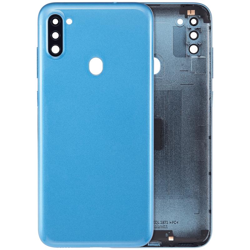 Tapa trasera con lente de camara para Samsung Galaxy A11 (A115 / 2020) version internacional azul