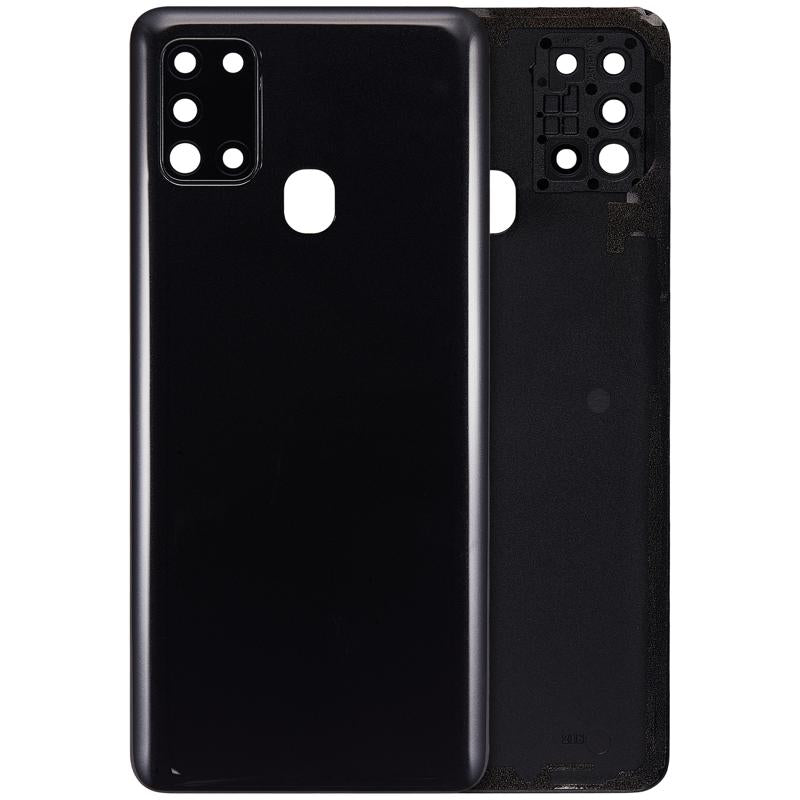 Tapa trasera con lente de camara para Samsung Galaxy A21S (A217 / 2020) Negro