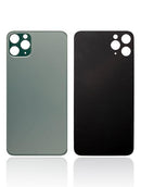 Tapa trasera para iPhone 11 Pro (Verde medianoche) sin logo, con adhesivo 3M y orificio grande para camara