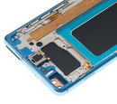 Pantalla LCD con marco para Samsung Galaxy S10 Plus (Sin sensor de huella digital) (Azul Prisma)