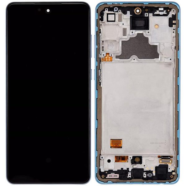 Pantalla OLED con marco para Samsung A72 (A725 / 2021) Azul