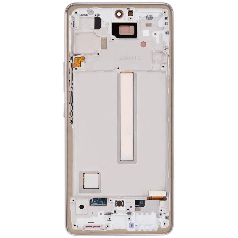 Pantalla OLED con marco para Samsung Galaxy A53 / A53 5G (Blanco)