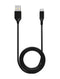 Cable USB Tipo C a USB Tipo A de 3 pies (AmpSentrix) (Infinity) (Negro)