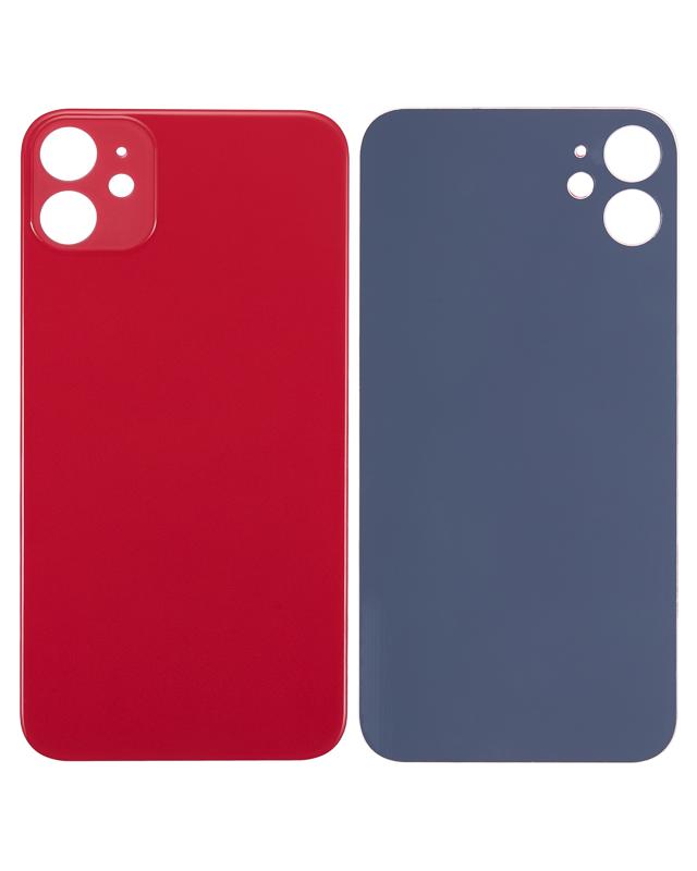 Tapa trasera para iPhone 11 con adhesivo 3M (Rojo, orificio grande para camara)