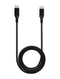 Cable USB Tipo C a USB Tipo C de 3 pies (AmpSentrix) (Infinity) (Negro)