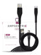 Cable USB Tipo C a USB Tipo A de 3 ft (AmpSentrix) (Alpha) (Negro)