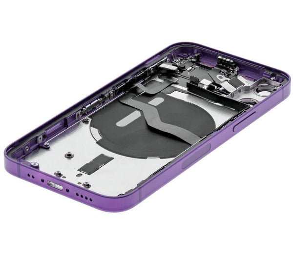 Tapa trasera con componentes pequenos pre-instalados para iPhone 12 Mini (Version US) Morada