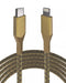 Cable USB Tipo C a Lightning de 3 ft (AmpSentrix) (Infinity) (Dorado)