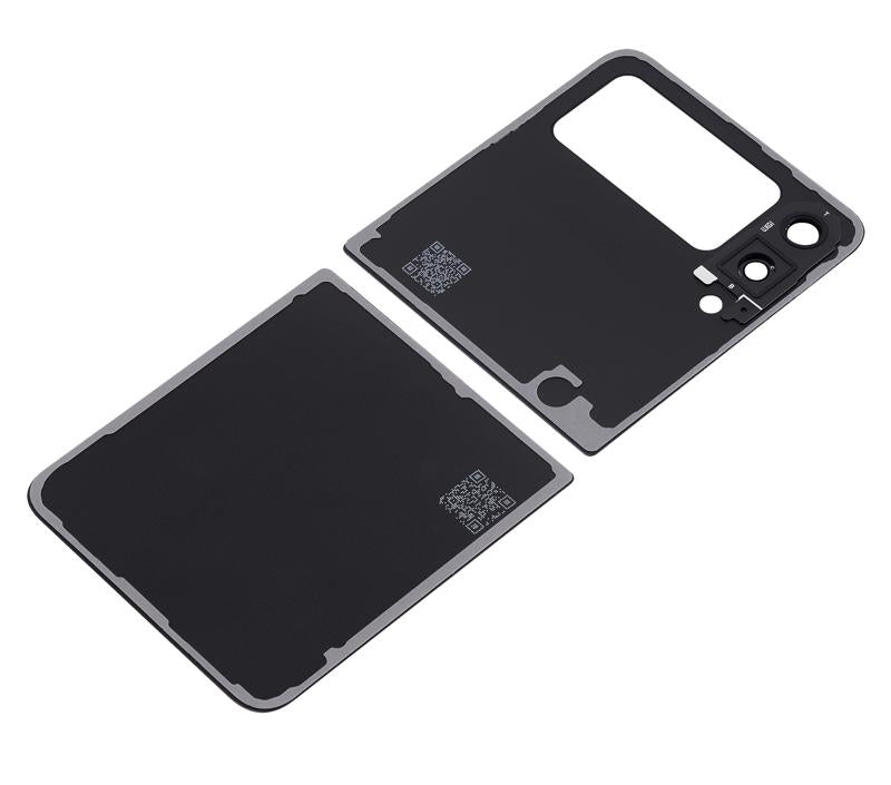 Tapa trasera con lente de camara para Samsung Galaxy Z Flip 3 5G (Negro Fantasma)