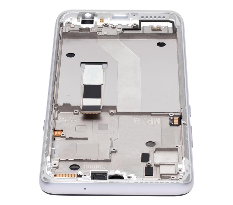 Pantalla LCD con marco para Motorola Moto G 5G (XT2113-3 / 2020) (Plata Mate)