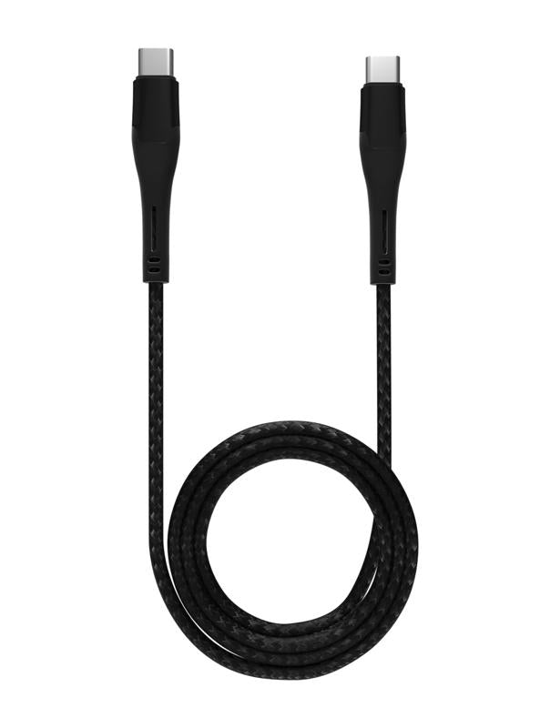 Cable USB Tipo C a USB Tipo C de 6 pies AmpSentrix Alpha Negro