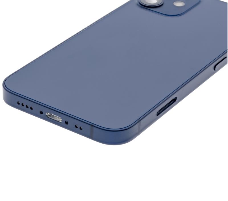 Tapa trasera para iPhone 12 Mini con componentes pequenos pre-instalados (Version Internacional) (Azul)