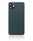 Tapa trasera con componentes pequenos pre-instalados para iPhone 11 Pro Max (Sin logo) (Verde medianoche)