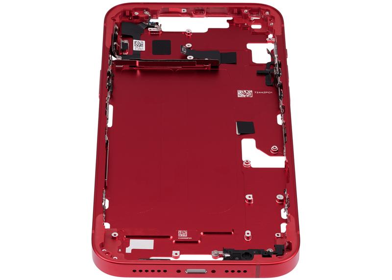 Carcasa intermedia para iPhone 14 Plus con botones de encendido y volumen (Version internacional) (Rojo)