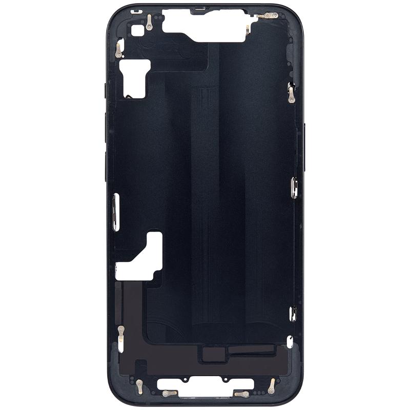 Carcasa media con botones de encendido y volumen para iPhone 14 (version US) (Aftermarket Plus) (Midnight)