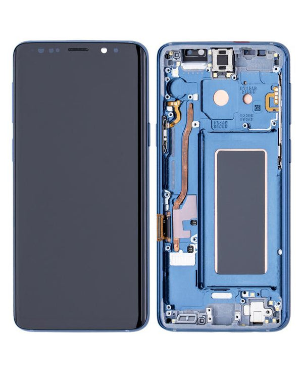 Pantalla OLED para Samsung Galaxy S9 con marco (Original) (Azul Coral)