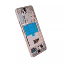 Pantalla OLED para Samsung Galaxy S22 5G con marco (Original) (Oro Rosa)