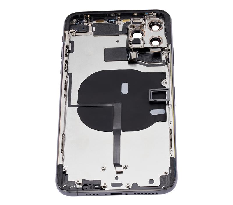 Tapa trasera para iPhone 11 Pro Max con componentes pequenos pre-instalados (Gris Espacial)